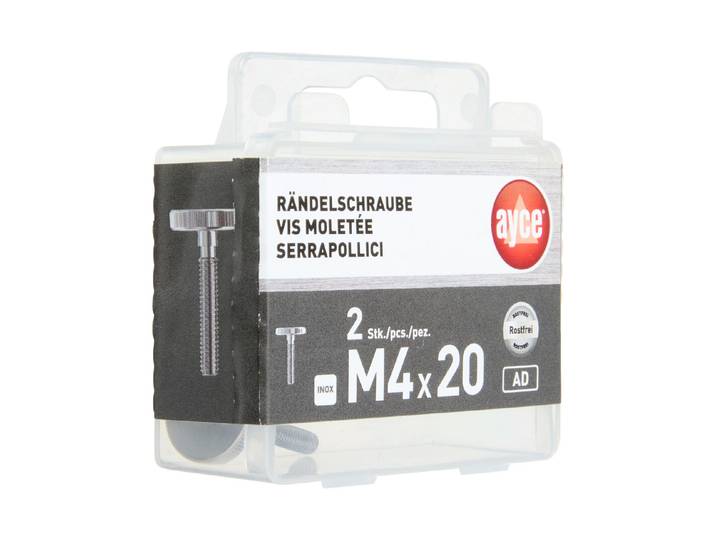 Rändelschraube inox M4