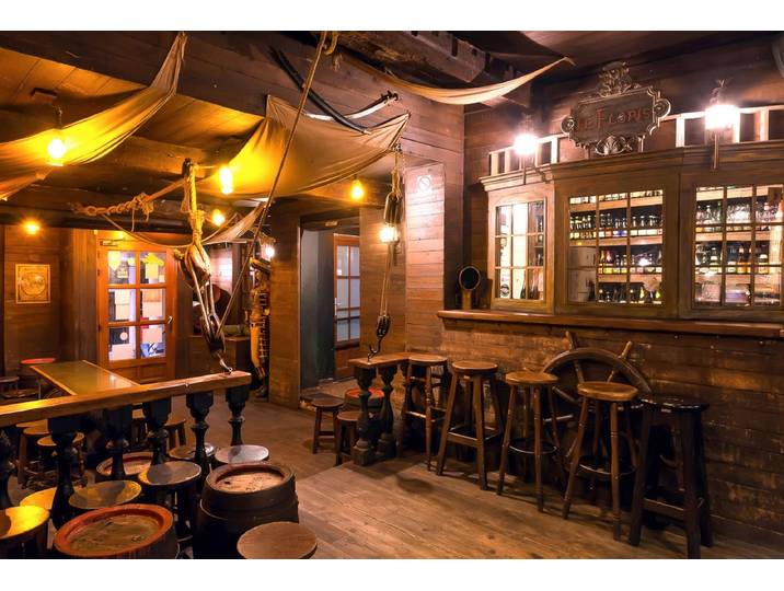 Fototapete PAPERMOON Old Schooner Style Bar , bunt, B:4,5m L:2,8m, Vlies, Tapeten, Fototapete
