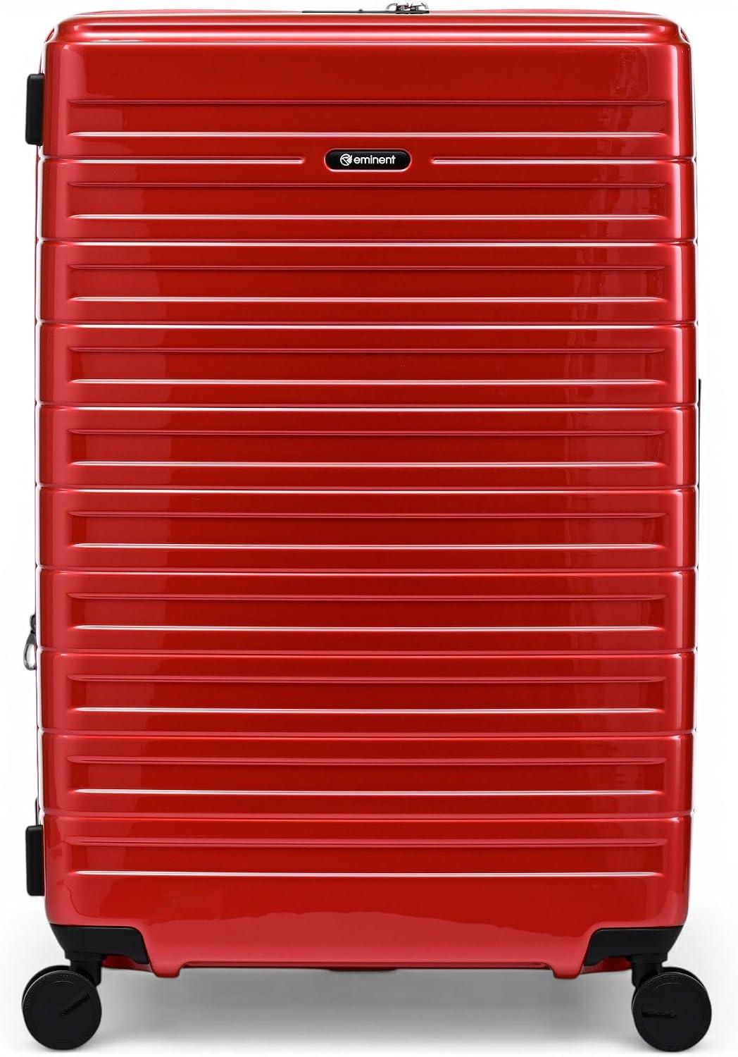 Robuster Trolleykoffer, XL, in Rot, 77 x 51 x 30 cm, erweiterbar, mit TSA-Zahlenschloss