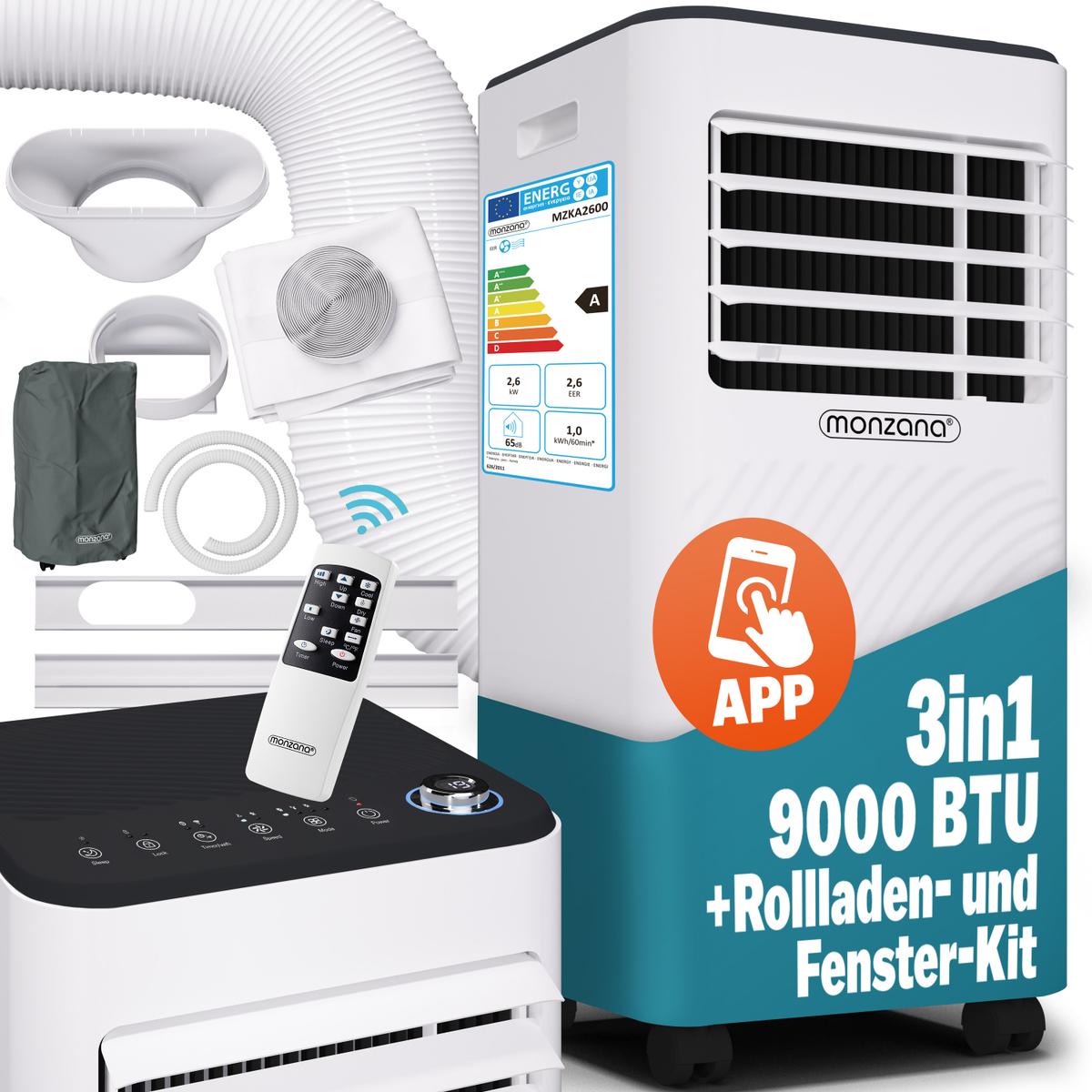 MONZANA lokale Klimaanlage 9000 BTU 1000W
