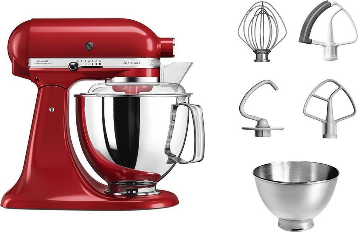 KitchenAid Artisan keukenmachine, Candy Apple rood, 300 watt