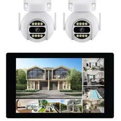 Link2Home 2-Kamera-Motorset – HD – 10,1"-Touchscreen – 3 MP – Nachtsicht + IP66, Netzwerkkamera