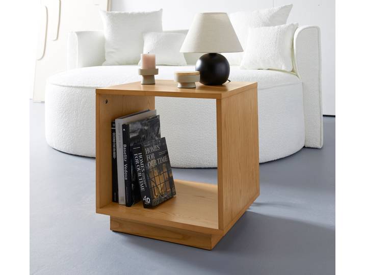 Beistelltisch Grelia , naturfarben, B:50cm H:52cm T:50cm, LEGER HOME BY LENA GERCKE, Tische, Beistelltisch, Minimalistischer Würfel, klare Linien, vielseitig einsetzbar, B 50 cm