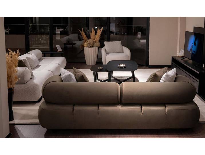 JVmoebel Wohnzimmer-Set Stilvolles Sofa-Set Weißer Sessel Weiche Polsterung Sofa 2x Neu, (3-St)