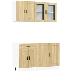 vidaXL 4-tlg. Küchenschrank-Set Porto Sonoma-Eiche Holzwerkstoff