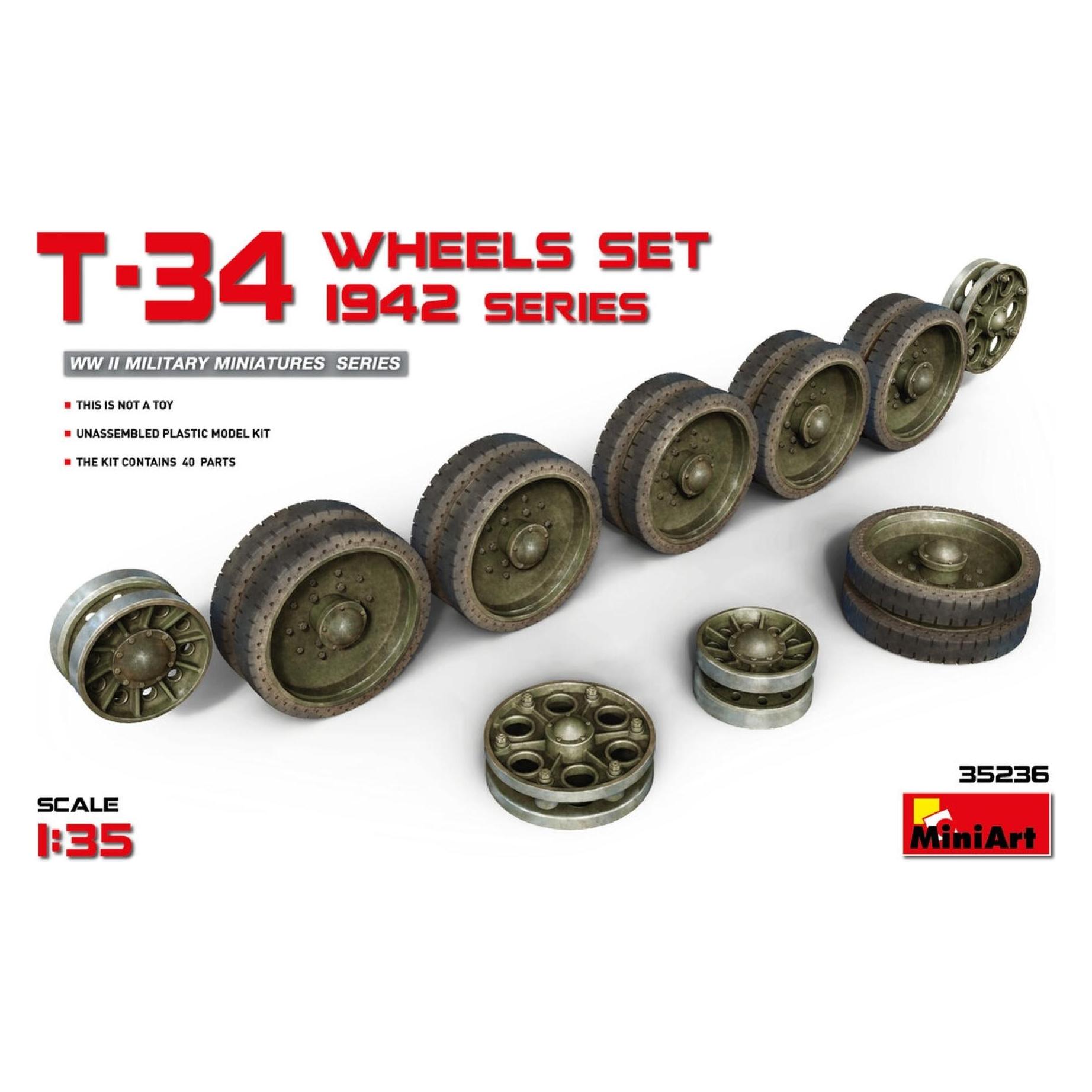 Mini art T-34 Wheels Set.1942 Series (35236)