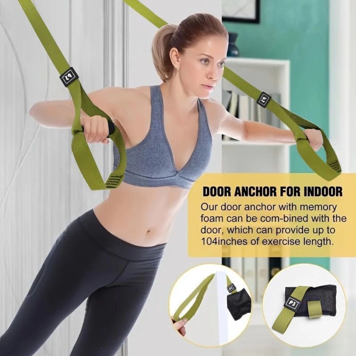 INF P3-2 Édition Sport Sangles de Suspension Multi-Fonction Réglables - Entraîneur de Suspension Portable avec Bande de Vert+Noir