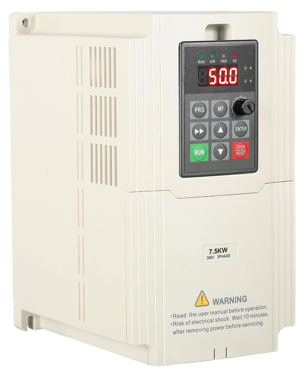 Dripio Driefasige frequentieomvormer-transformator, 7,5 kW, 380 V, met 2 meter kabel