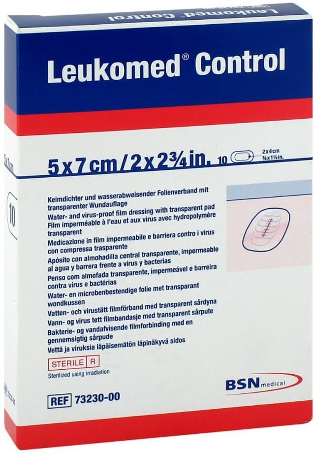 Leukomed Control Folienverband 5x7 cm 10stk