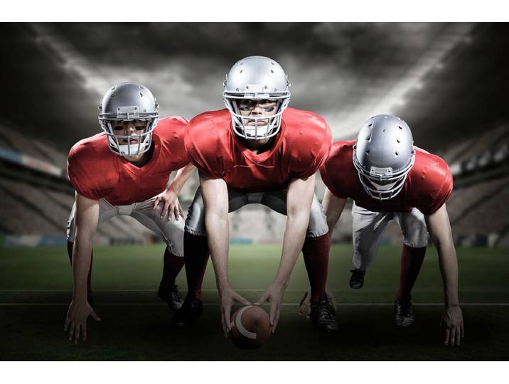 Fototapete PAPERMOON Football Spieler , bunt, B:1,5m L:1,11m, Vlies, Tapeten, Fototapete