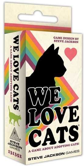 We Love Cats - For 2-6 Players, Quick-Play Card Game, Includes 30 Cat Tokens, by Steve Jackson Games