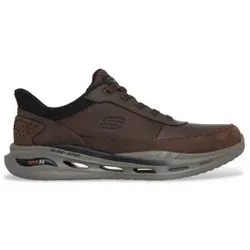 Skechers für Herren. 210981 Arch Fit Orvan Moxley Leder Turnschuhe braun (40), Wohnung, Schnürsenkel, Lässig