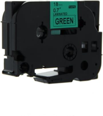 Q-Nomic TZe-741 cinta 18mm texto negro sobre verde (8M)