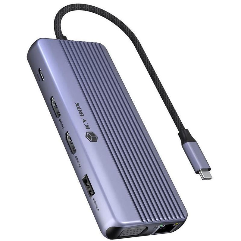 IcyBox Dockingstation 12-in-1 USB 3.2 Gen 1 Type-C