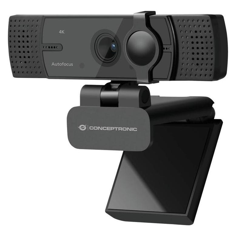 Conceptronic AMDIS -UltraHD Autofokus-Webcam mit Doppel- Mikrofon (8.60 Mpx) (AMDIS07B)