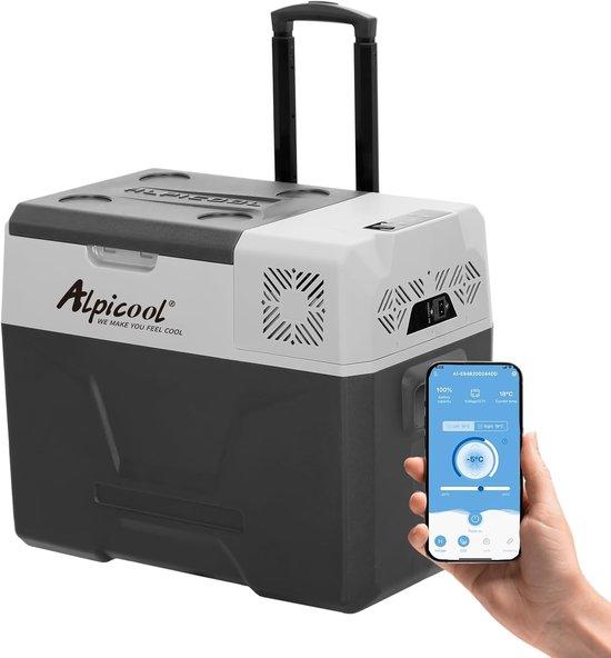 Kühlbox/Gefrierbox - Mini-Kühlschrank - Für Outdoor-Aktivitäten - Schnelle Kühlung - 40 Liter - Schwarz