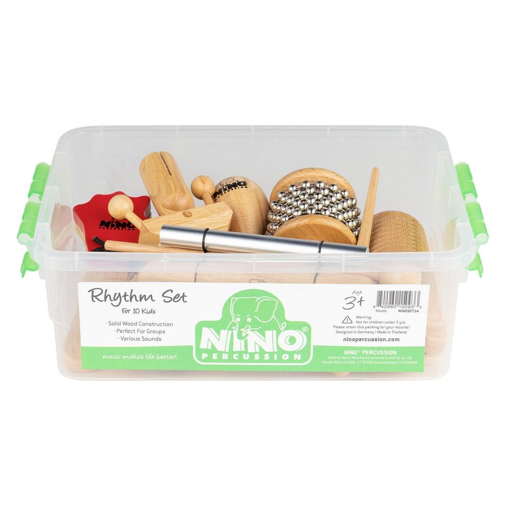 Nino Percussion NINOSET14 Holz-Schlagzeugset für 10 Kinder (NINOSET14)