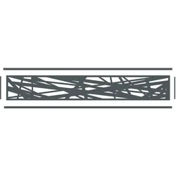 Fiberdeck BOSTON Dekogitter Hera horizontal 300x1750x2 mm RAL7016