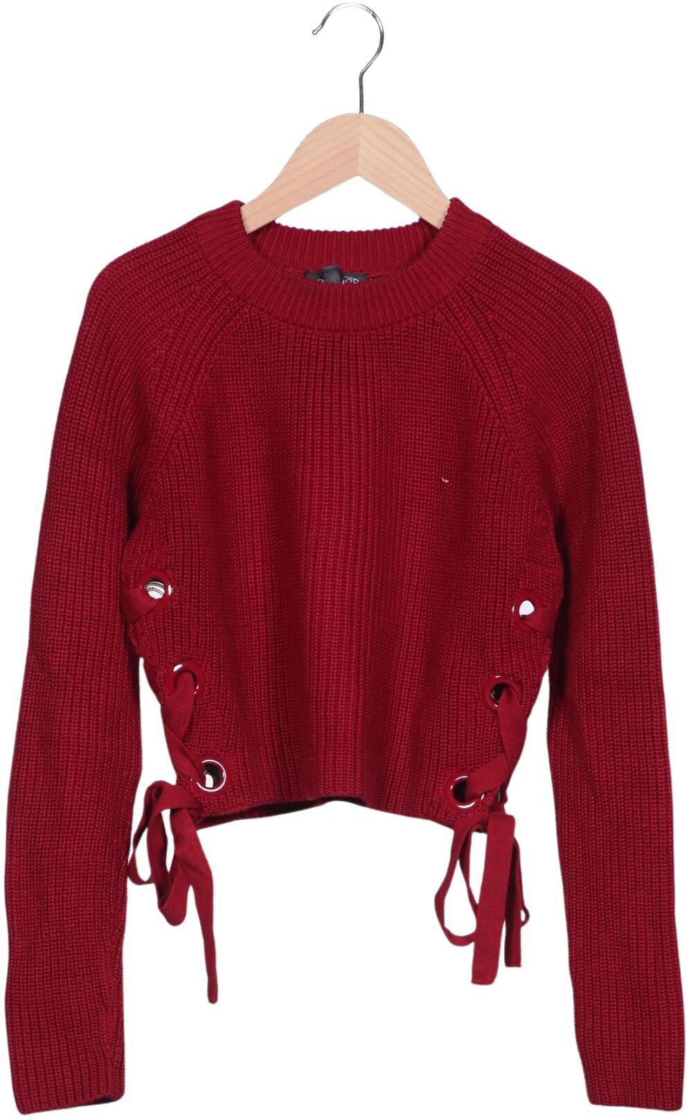 Topshop Damen Pullover, Rot, Gr. EU 36, Synthetik / Baumwolle - Second Hand