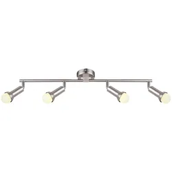Design Büro LED 16 Watt Decken Leuchte Nickel Beleuchtung Arbeitszimmer Globo KIMBERLY 56044-4