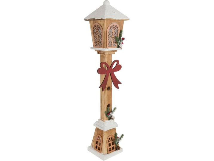 LED Laterne Holzlaterne, 80 cm hoch , braun (natur), B:16,5cm, MYFLAIR MÖBEL & ACCESSOIRES, Leuchten, LED Laterne, mit intergrierter LED-Lichterkette