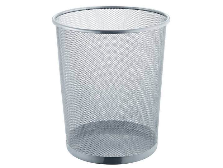 HELIT Papierkorb Papierkorb Mesh Metall 23l silber (12 Stück)