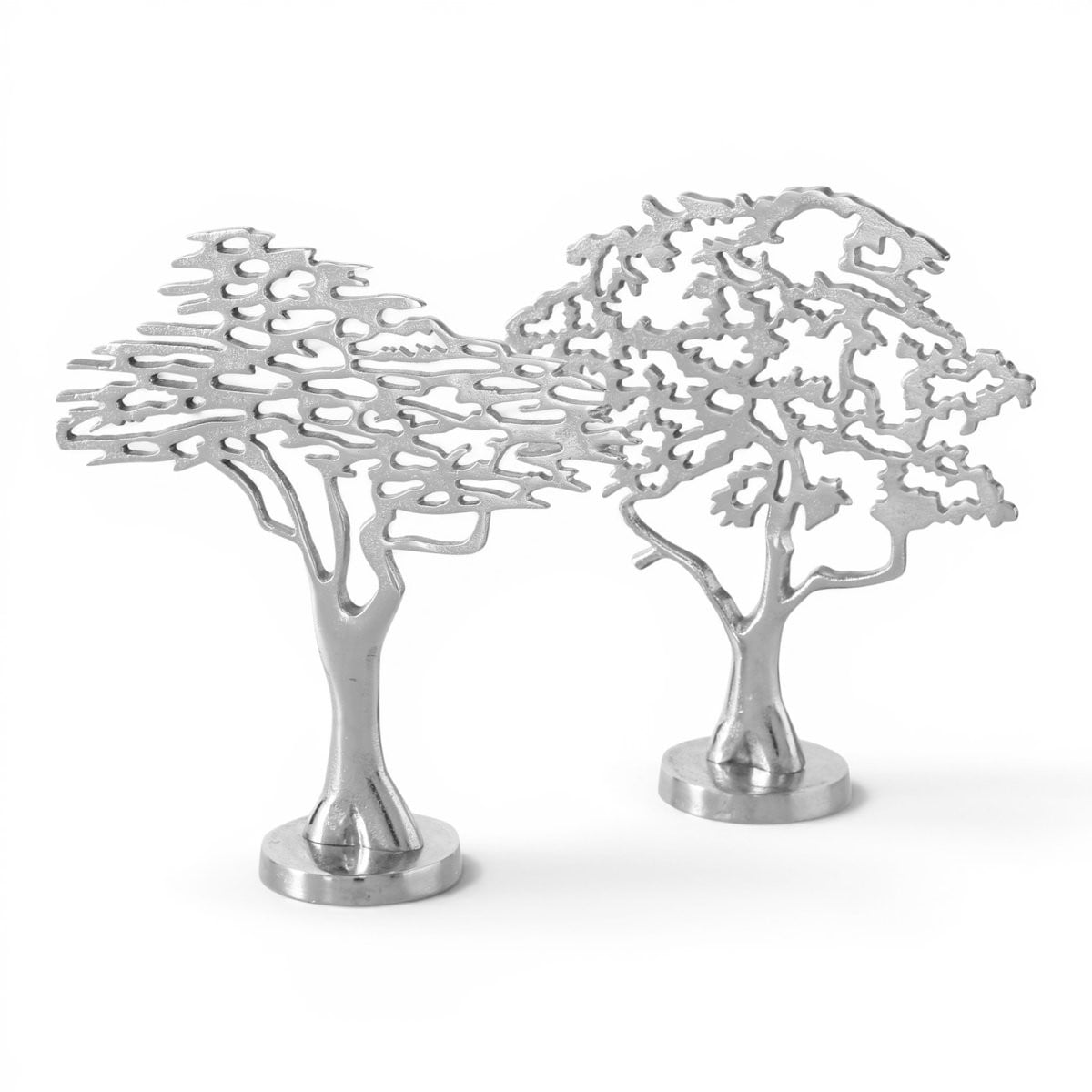 Dulaire Beeld Boom Zilver Aluminium - Set van 2