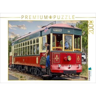 CALVENDO Puzzle Diese historische Straßenbahn ist Teil der Astoria Riverfront Trolley-Flotte in Astoria, Oregon | 2000 Teile Lege-Größe 90x67cm