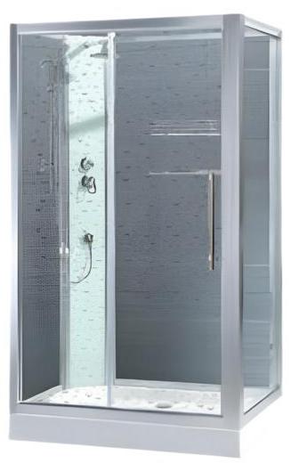 Luxusduschkabine Wellnessdusche Duschkabine Komfort-Dusche Duschbox 120x90 cm