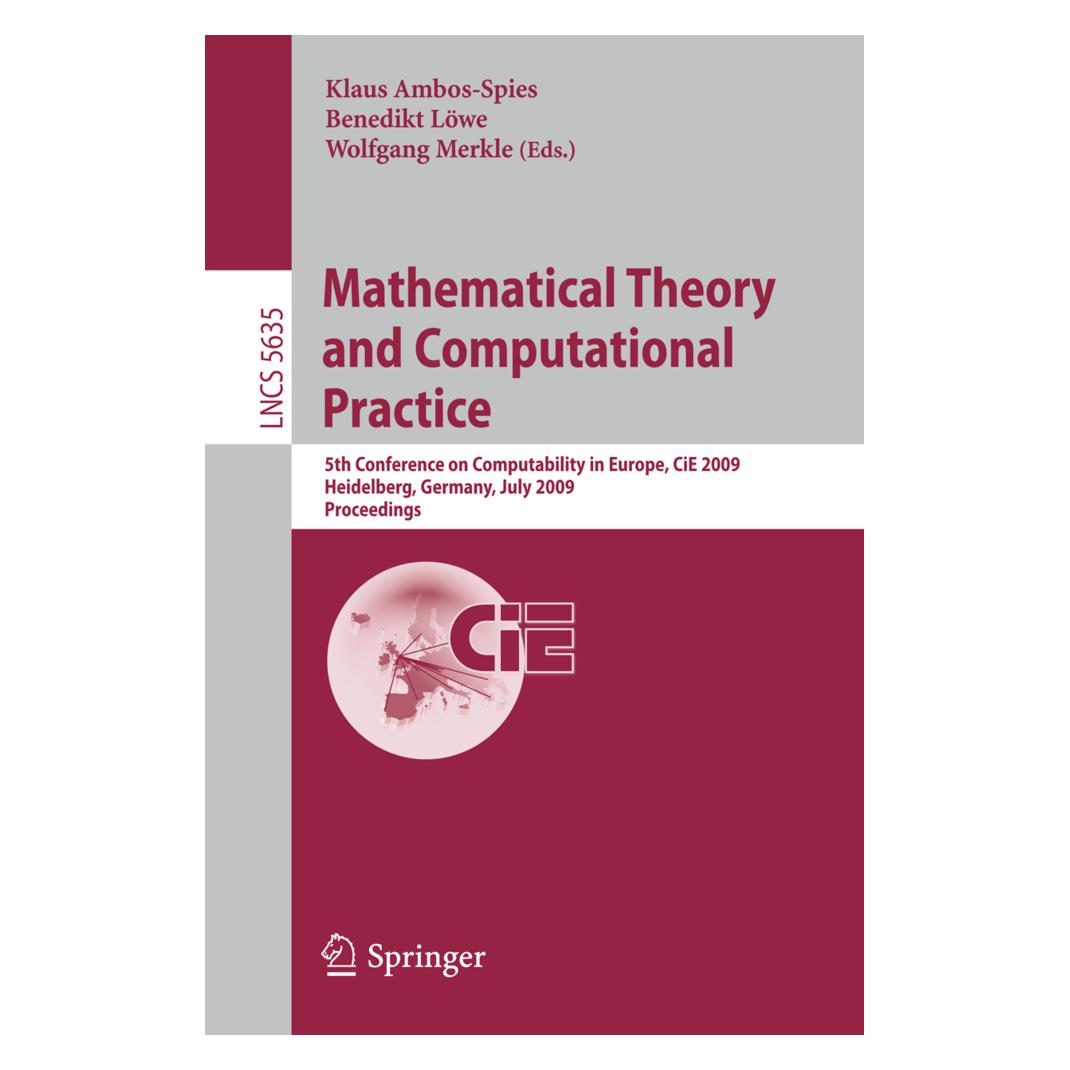Springer Mathematical Theory and Computational Practice (Englisch, Softcover, Benedikt Löwe, Klaus Ambos-Spies, Wolfgang Merkle) (55204149)