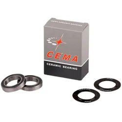 CEMA Ersatz-Lagerkit für CEMA Innenlager, 24mm und GXP inkl. 2x Lager, 2x Cover, Keramik - schw