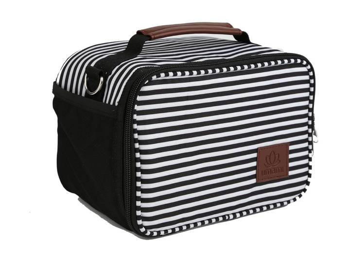 Lunchbox Umami Thermocase , schwarz (schwarz, weiß), B:14cm H:16cm L:21cm, Lebensmittelaufbewahrungsbehälter, Lunchbox