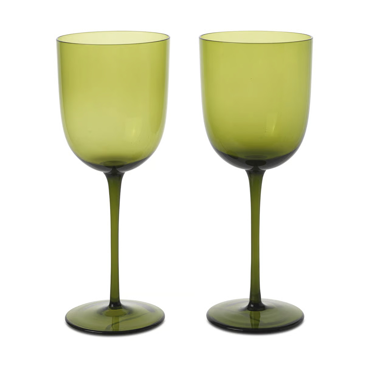 Ferm Living Host wittewijnglas 30 cl 2-pack Mosgroen