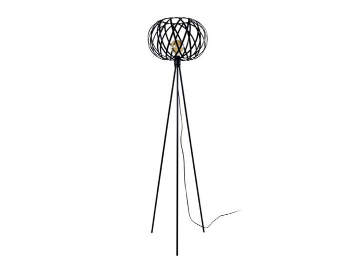 Lampadaire métal noir abat-jour noir