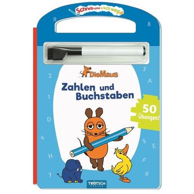 Trötsch Die Maus Schreib und wisch weg Pappenbuch Zahlen und Buchstaben, Sonstige von , Trötsch Verlag GmbH & Co. KG, 978-3-96552-335-7