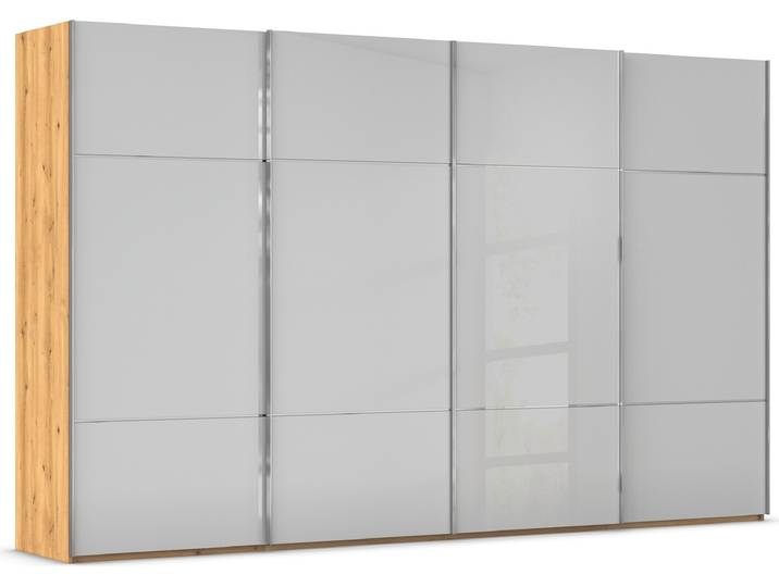 rauch Kleiderschrank Schrank Garderobe Schlafzimmerschrank SCALE-TRIO edle dreigeteilte Front mit 2 Zierleisten Glasfront MADE IN GERMANY