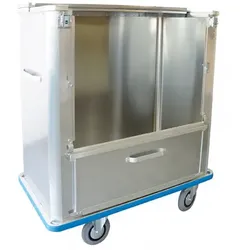 Transportwagen Novocal GTWK22 Transportcontainer Alu 1050 L Aluminium-Transportcontainer mit Stoßsicherung