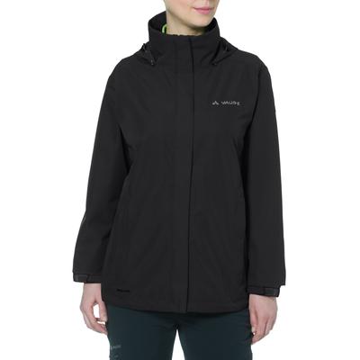 Regenjacke VAUDE "Women's Escape Light Jacket", Damen, Gr. 50, schwarz, Web, Obermaterial: 100% Polyester, normal, elastischer Bund mit verstellbarem Klettverschluss, Jacken Regenjacke, für Wandern und Trekking, atmungsaktives Material, wasserdicht