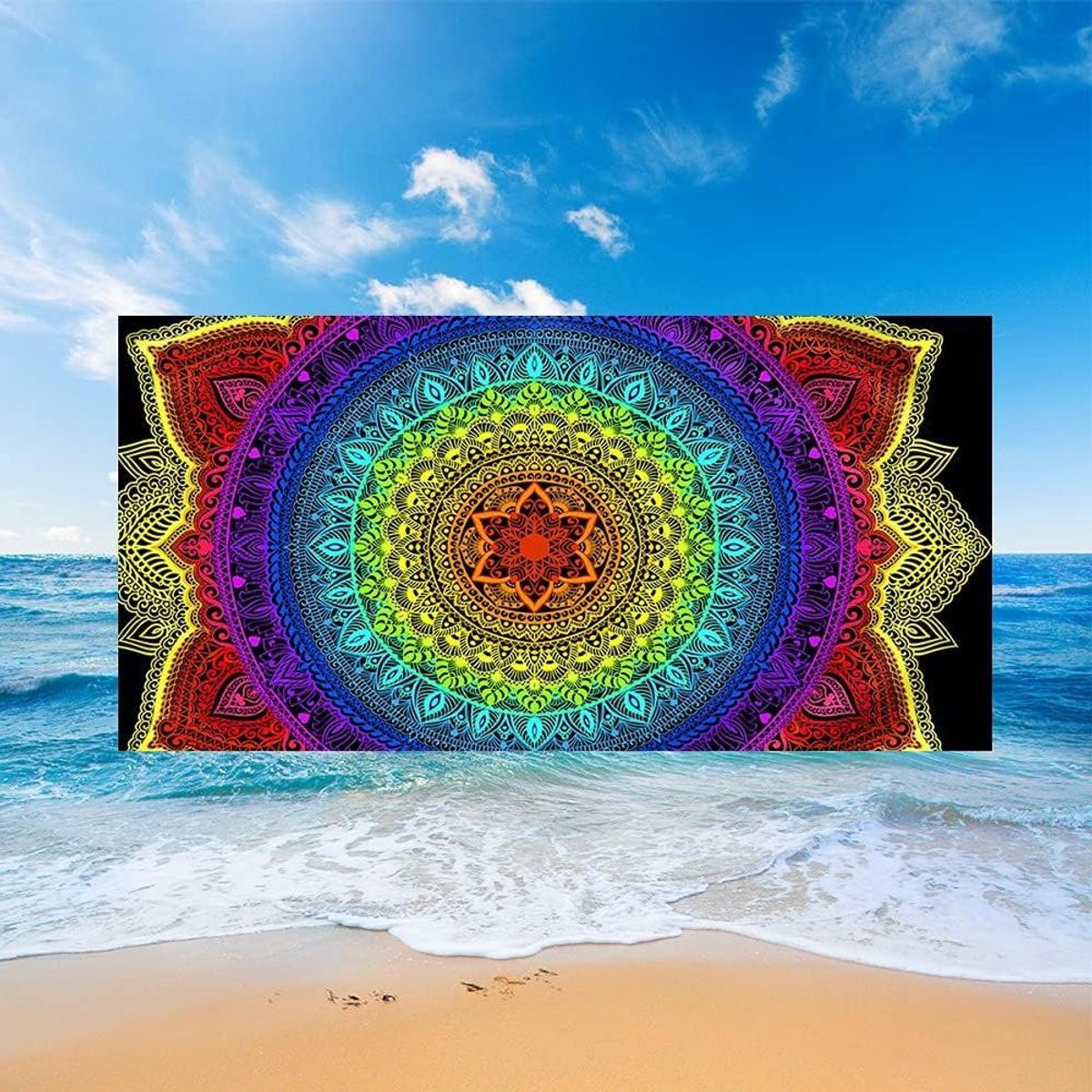 Sneldrogend microvezel strandlaken - Zandvrij reishanddoek - 75 x 150 cm
