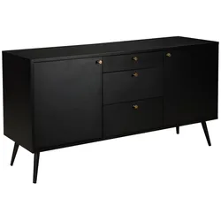 Oviala Business Designer-Sideboard aus dunklem Holz mit 2 Türen und 3 Schubladen
