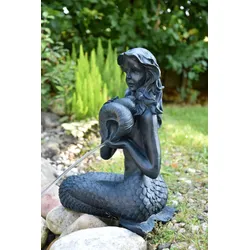Heissner Teichfigur "Meerjungfrau mit Amphore", 39x26x54cm