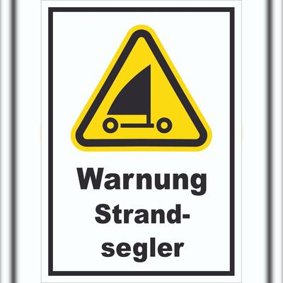 HB-Druck Schild Warnung Strandsegler A0 (841x1189mm)