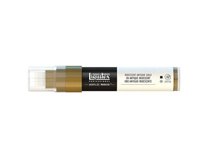 Liquitex 4610237 Professional Paint Acryl - Marker acrylverf, lichtecht - Brede punt - 8-15mm, Iridescent Antique Gold