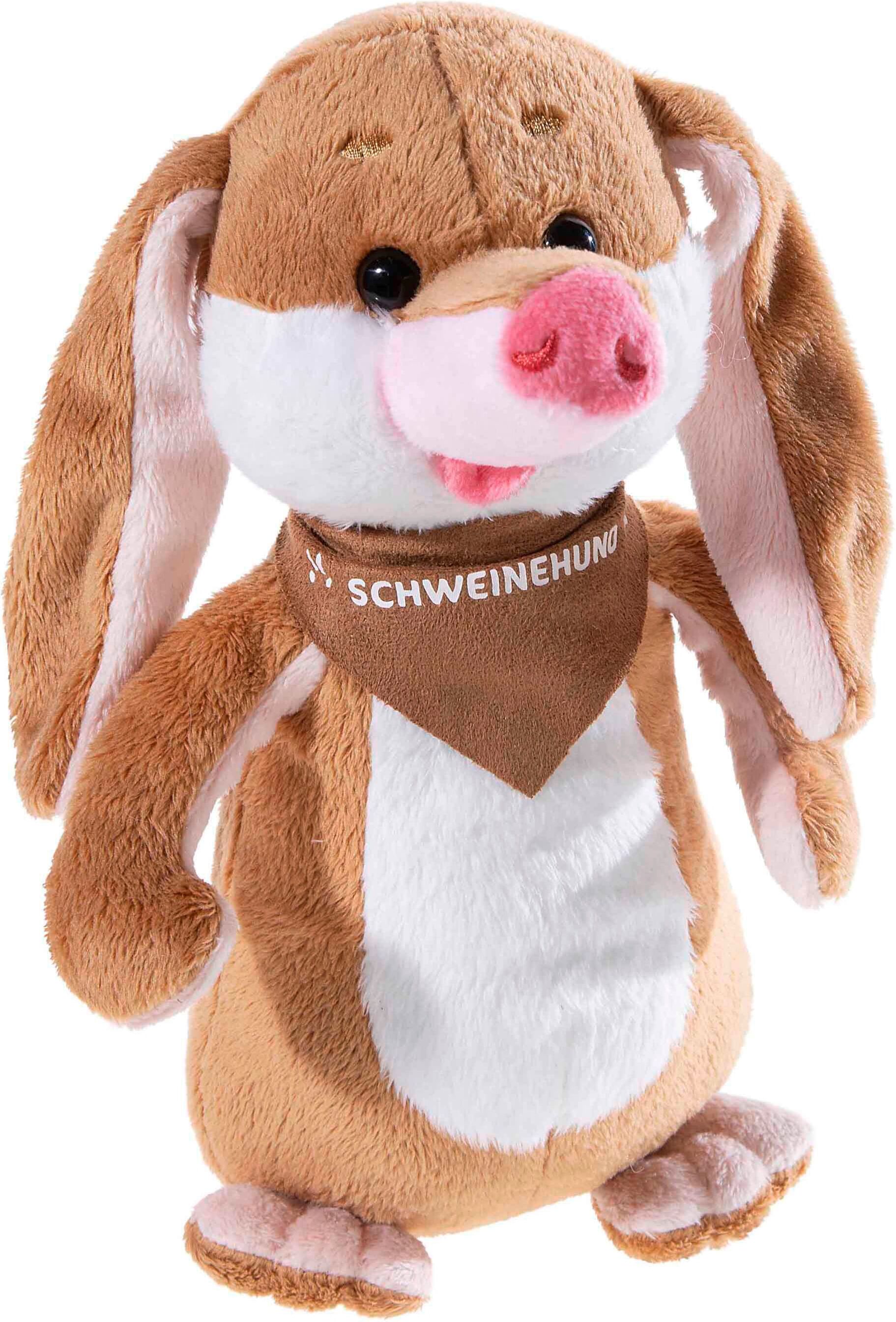 Kuscheltier HEUNEC "Fitness Freund, Schweinehund", braun, Plüschfiguren, KinderB:12cm H:25cm, Kuscheltier, B:12cm H:25cm
