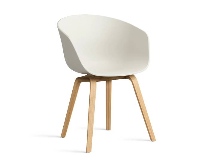 HAY About a Chair 22 2.0 Stuhl Melange cream-lackiertes Eichen­gestell