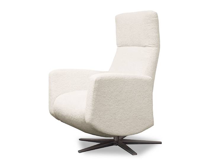 Relaxsessel Weiß Bouclé Stoff Bodil 71 x 113 x 85cm