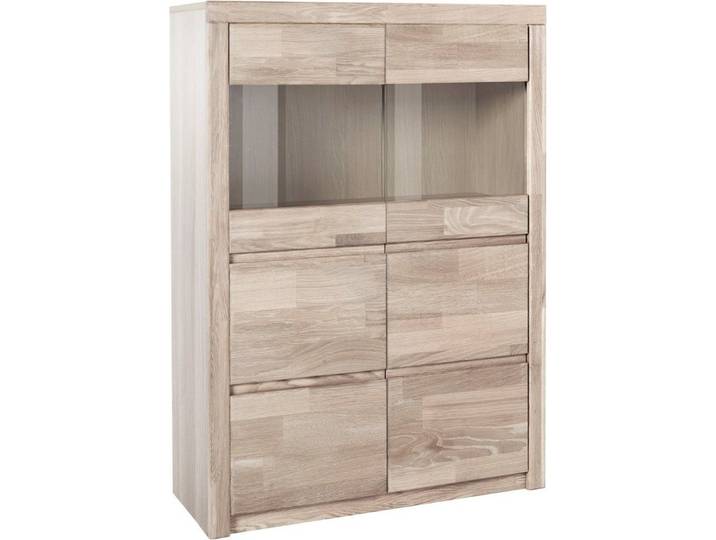 OTTO home Highboard Silkeborg, schöne grifflose Optik, teilmassiv