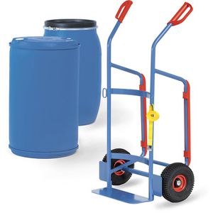 Fetra Sackkarre Fasskarre, 2081, Luftbereifung, für 120-220l Fässer Tragkraft 250kg