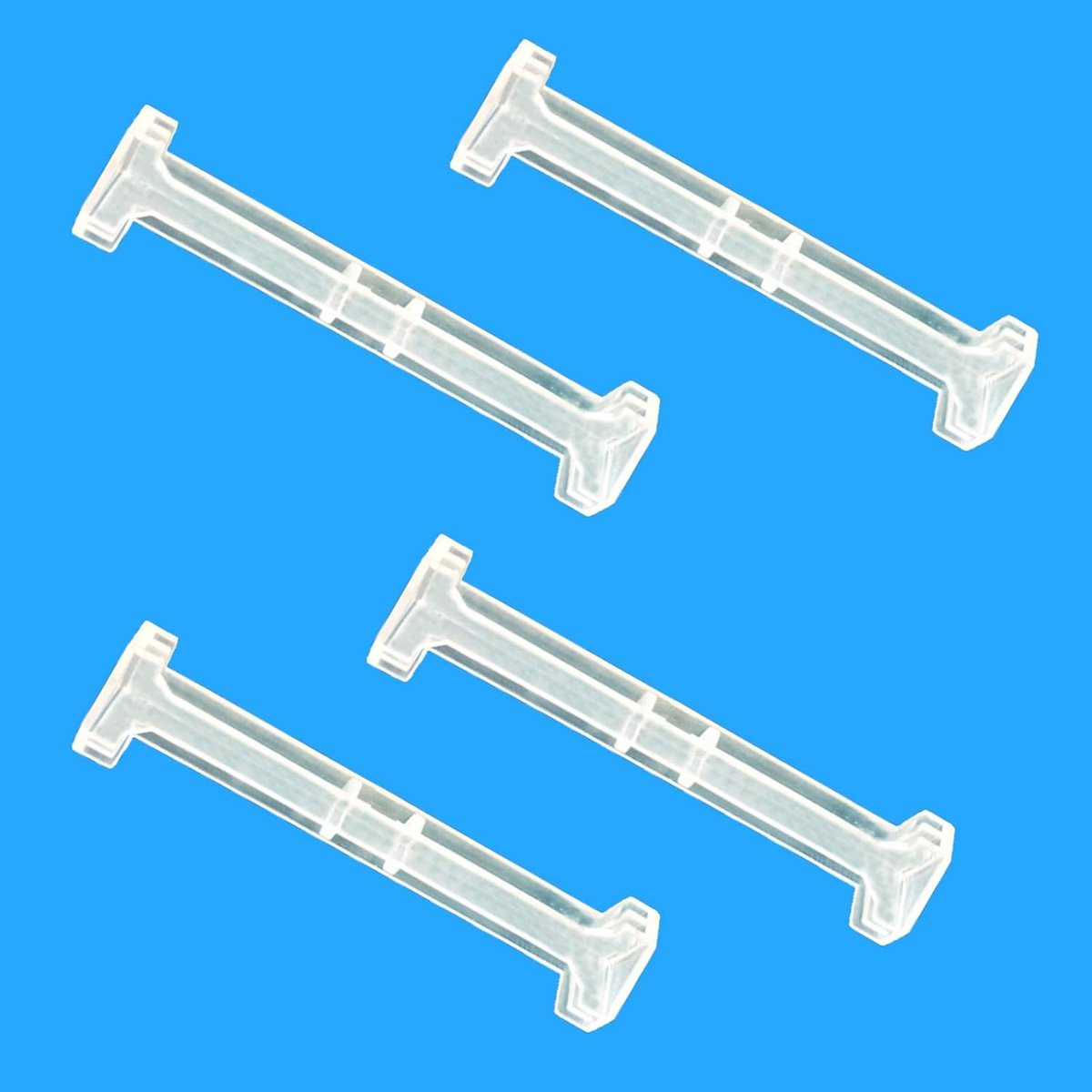 Set van 4 decoratieve verticale gordijnafwerkingsafdekkingen met rechte hoek