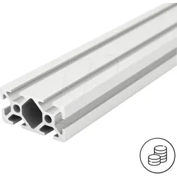 P20 20X40-0500L - Aluminiumprofil 20x40 L I-Typ Nut 5 leicht, 500mm
